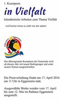 Flyer zum überregionalen Kunstpreis 2016 - Rückseite