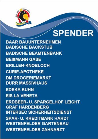 Firmen, die Preise für das Kinderfest gespendet und durch andere Leistungen das Fest unterstützt haben.