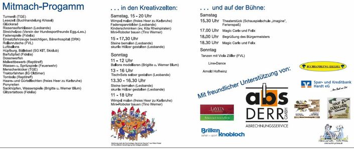 Kinderfest Mitmach-Programm