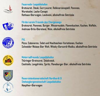 Essensangebot Schröcker Dorffeschd 15.-17.7.2016