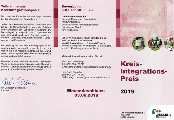 Integrationspreis Flyer außen