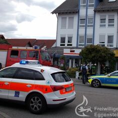 Rauch aus einer Wohnung in der Rheinstraße