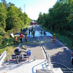Fahrzeugbrand auf der Bundesstraße 36