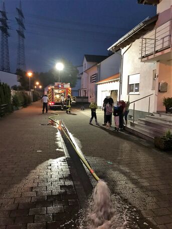 Auspumpen des Gebäudes