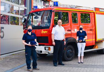 Übergabe der Masken