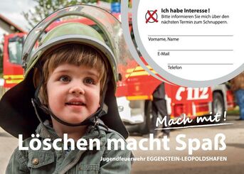 Werbekarte Kind mit Helm