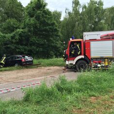 Gemeldeter Verkehrsunfall in der Hafenstraße in Leopoldshafen