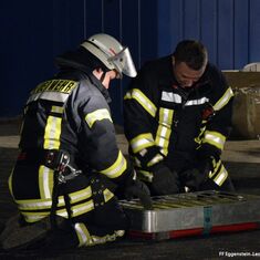 Übung bei der Gemeinschaftsunterkunft
