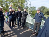 Kamerad Ewald Hauf erzählt von der Entstehung des Pfinzentlastungskanals