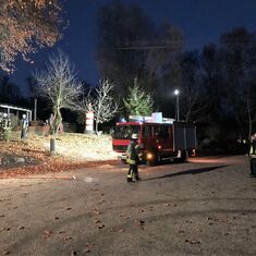 Flächenbrand kleiner 10m x 10m, Hafenterrain