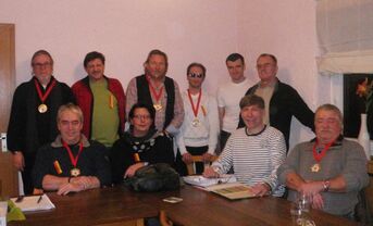 Einige Mitglieder des Faschingskomitess bei Ihrer Sitzung in 2015