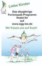 Das Programmheft für den Ferienspaß gibt es ausnahmsweise nur online