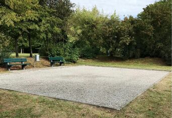 Generationenpark: Bouleplatz, gerade neu hergerichtet, Foto Peter Treike 