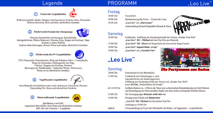 Leo Live - Dorffeschd 2018 Flyer Essensangebot