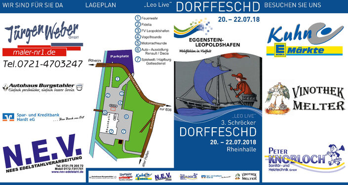 Leo Live - Dorffeschd 2018 Flyer Wo ist wer
