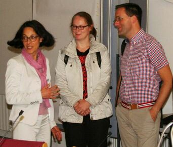 Nicole Weber-Kaiser (links im Bild) und Marcel von Quast der Hort-AG