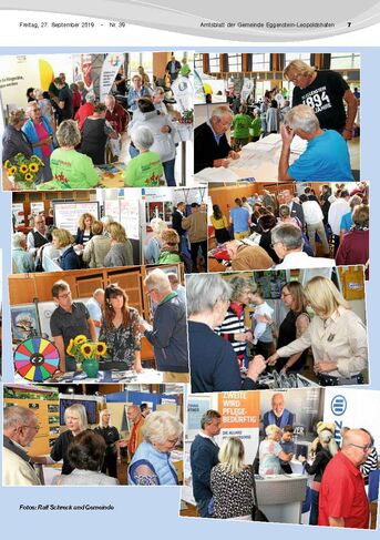 Foto: Seite des Amtsblattes mit Fotos der Seniorenmesse