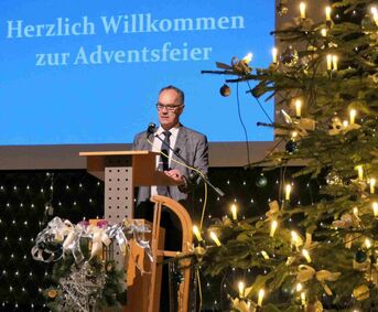 Bürgermeister Stober gibt einen Rückblick übers ablaufende Jahr