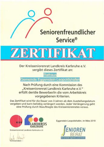 Seniorenbeirat-Aktion Zertifizierung
