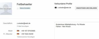 Fettabholung Kontaktdaten