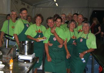 Fleißige Helfer beim 850-jährigen Jubiläum von Leopoldshafen