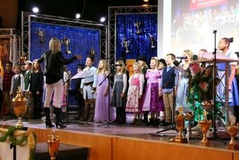 Neujahrsempfang, Ehrung Chor Gemeinschaftsschule mit Dirigentin Sabine Neck 