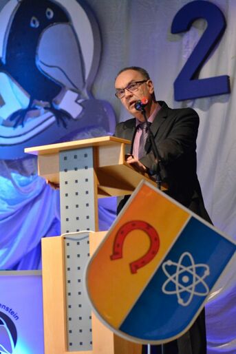 Bürgermeister Stober bei der Neujahrsansprache, Foto von Ralf Schreck