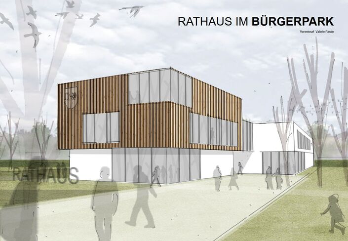 Foto Vorentwurf eines möglichen Neubaus von Architektin Valerie Reuter vom Bau- und Liegenschaftsamt