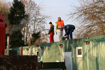 Die alten Wohncontainer wurden abgebaut
