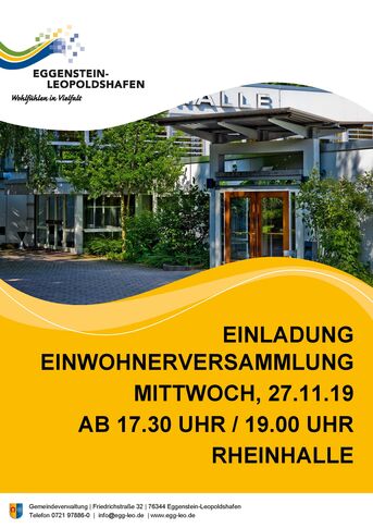 Foto Plakat Einwohnerversammlung