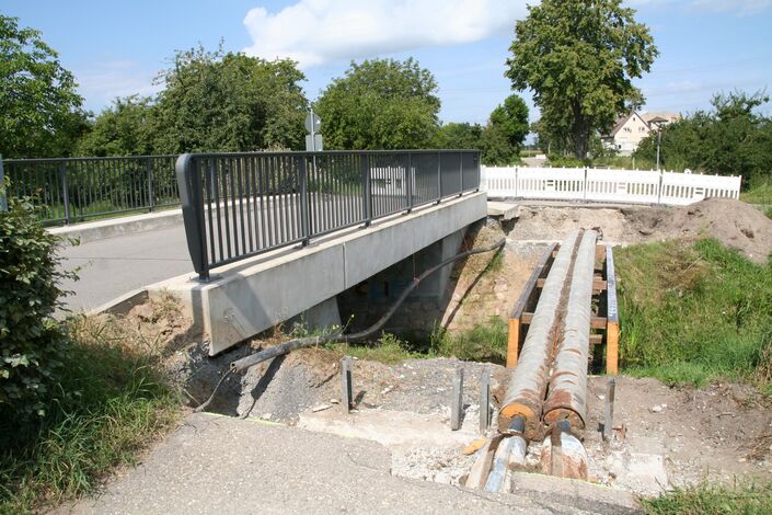 Die alte Brücke ist bereits weg 