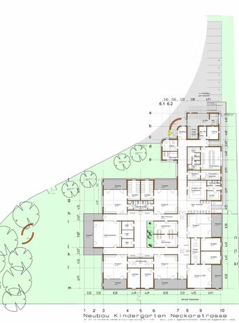 Grundriss der neuen Einrichtung
