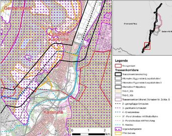 mögliche Trassenverläufe Vogelschutzgebiet Stand 11/2019