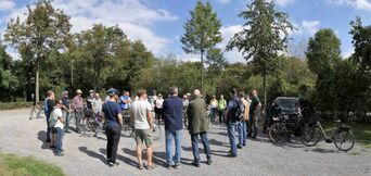Treffpunkt Waldbegang 2018 beim Parkplatz des Hundesportvereins Eggenstein, Foto Ralf Schreck