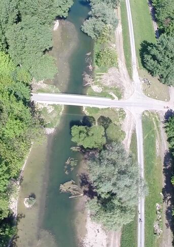 Luftbild Albkanal mit Bellebrücke von COPTER MEDiA