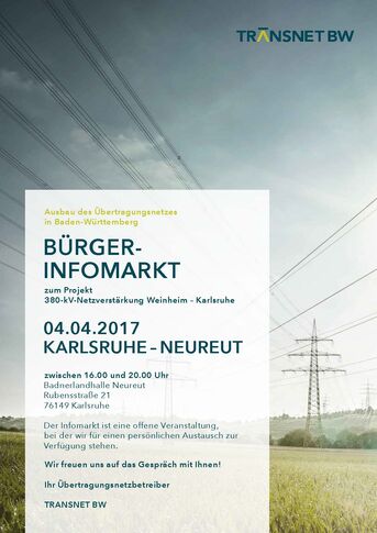 Infomarkt TransNetBW in Neureut am 4.4.17 in der Badnerlandhalle