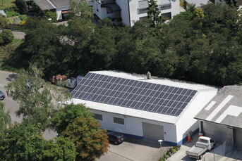 Photovoltaikanlage Bauhof Leopoldshafen Gesamtleistung 19,00 kWp