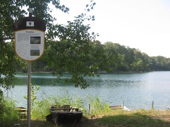 Schild 9 des Auenpfades Kiesabbau 