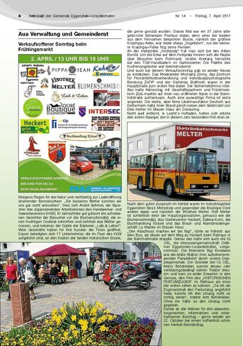 Nachlese im Amtsblatt