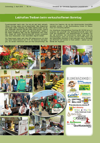 Nachlese im Amtsblatt vom 2.4.15