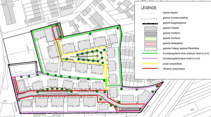 Plan Baugebiet „Luisengarten“