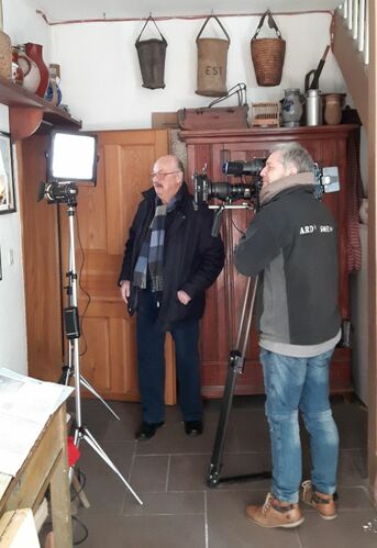 SWR-Filmteam im Museum, Foto von Wilfried Jahraus 