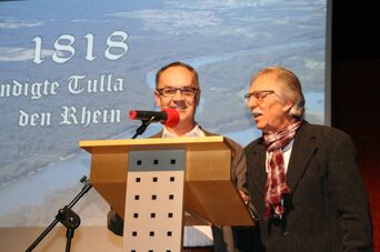 Bürgermeister Stober und Wilfried Jahraus freuten sich über die enorm vielen Gäste. 