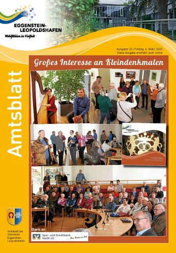 Foto der Titelseite des Amtsblattes mit Bildern der Ausstellungseröffnung