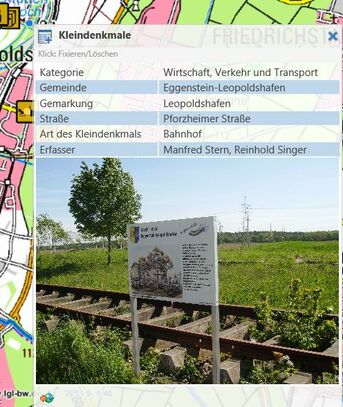 Landkreiskarte mit Kleindenkmalen