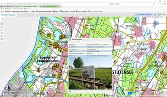 Foto der Webseite der Kreiskarte mit den Kleindenkmalen