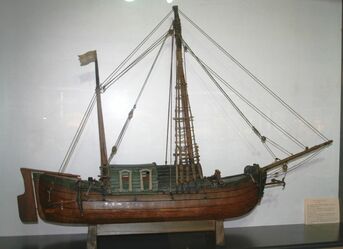 Modell eines Rheinfrachtschiffes von 1812