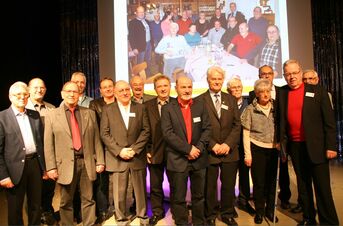 Ehrung der Ehrenamtlichen, die das Heimathaus zu einem Museum umgewandelt haben, bei der Neujahrsansprache mit Bürgermeister Stober.