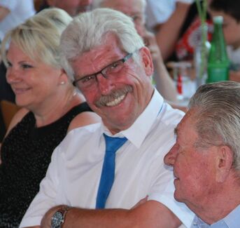 Gerhard Burgstahler hier Pfingsten 2014 beim Festakt in Höflein, Initiator und Motor der Freundschaft 
